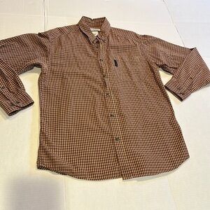 Columbia Sportswear Company button down long striped shirt w one pocket large